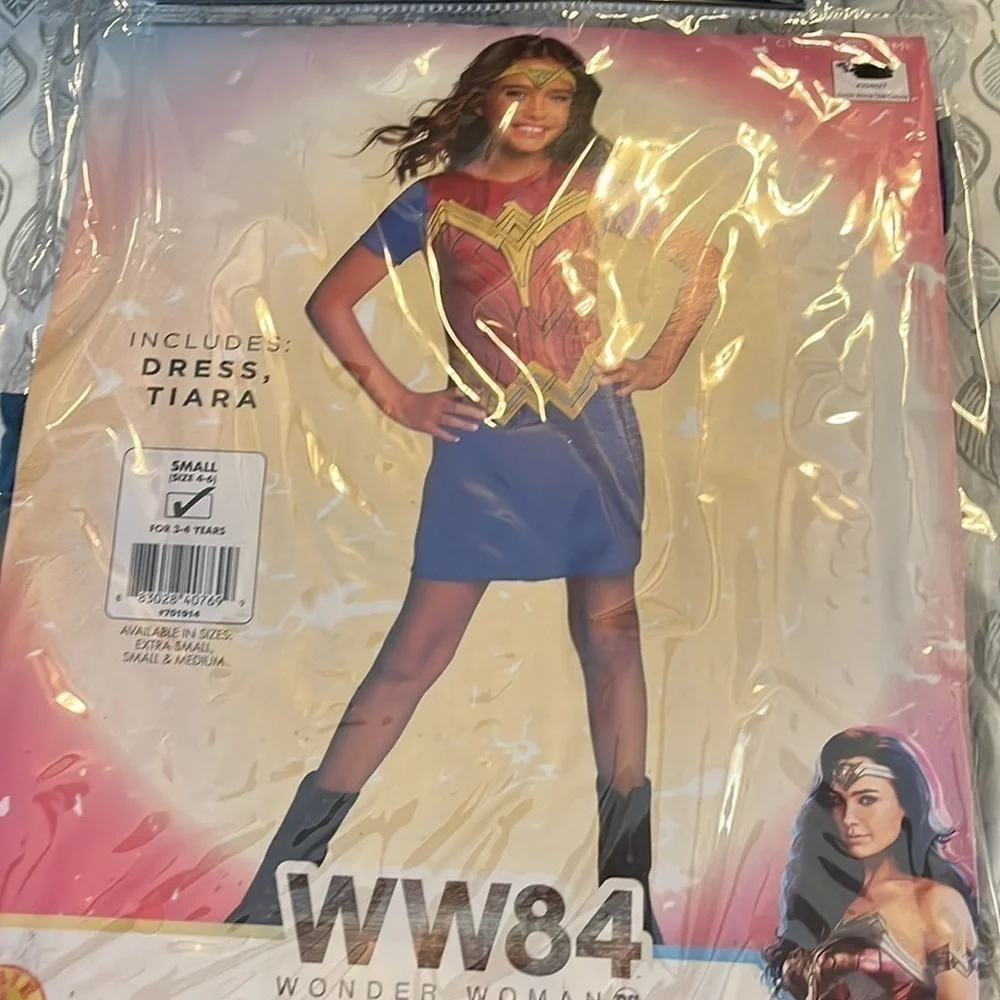 Girls Wonder Woman Costume Size small (4-6) WW84 DC Superhero Halloween Rubies